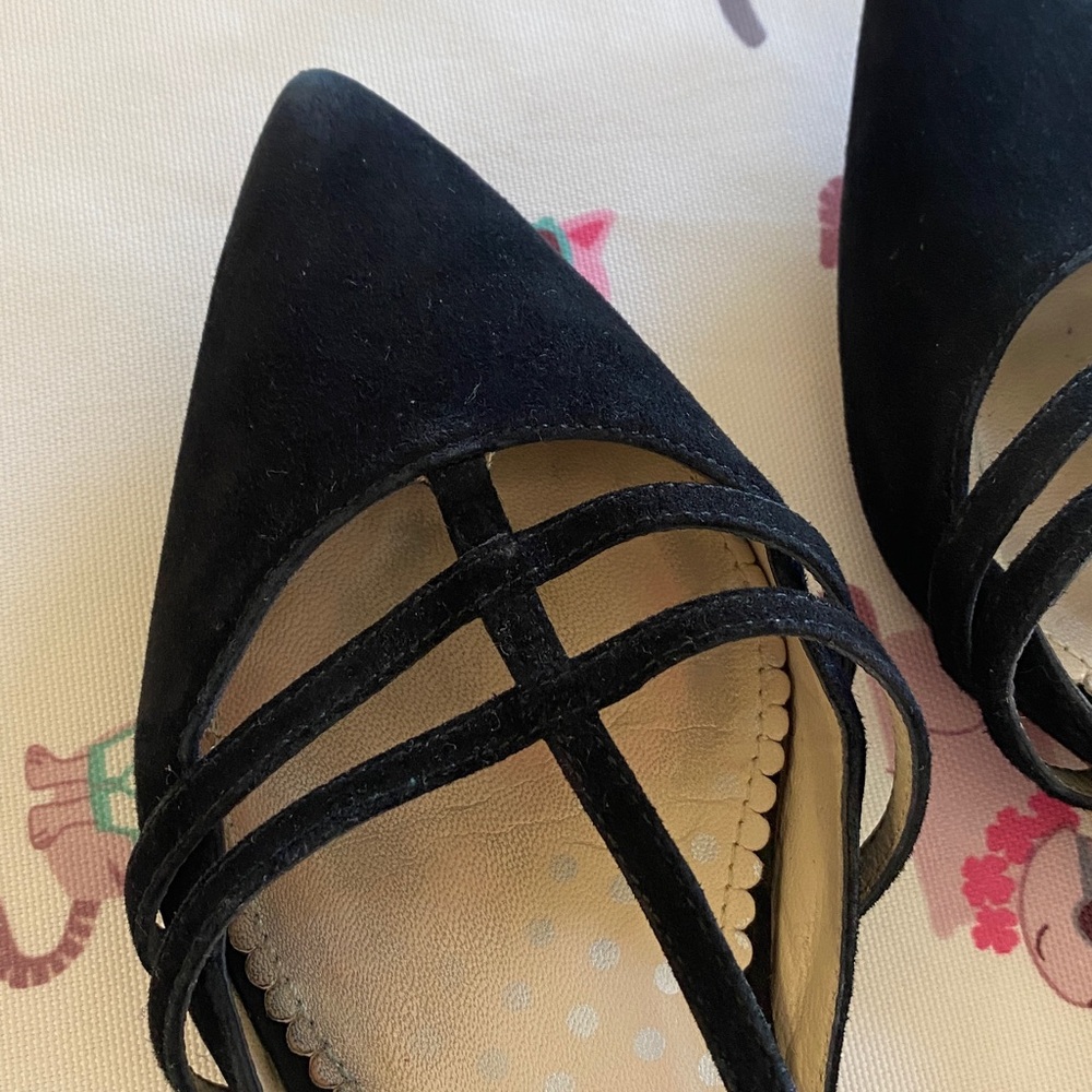 Boden Suede Flats – Size 39 – Black